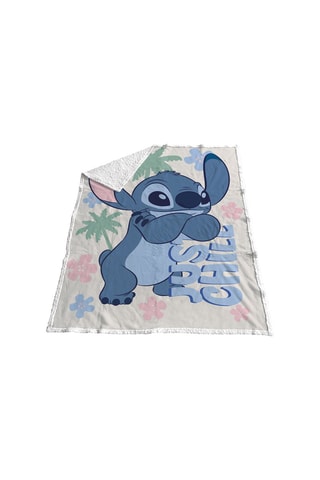 Plaid Lilo et Stitch Disney - Blanc et bleu - 130 x 170 cm