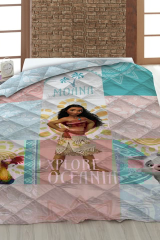 Couette Vaiana La Légende du bout du monde Disney - Bleu et saumon