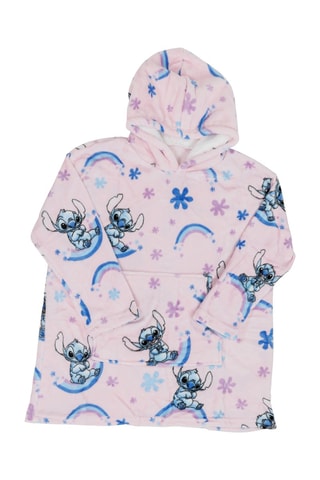 Poncho à capuche 7-14 ans Stitch Lilo et Stitch Disney - Bleu et rose