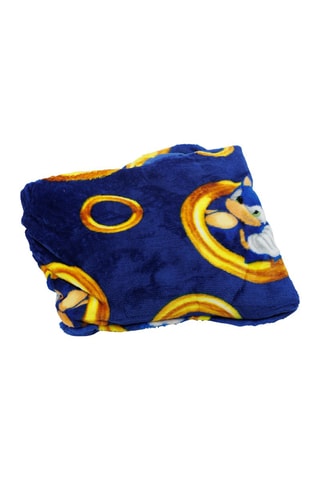 Poncho à capuche 7-14 ans Sonic - Bleu et doré