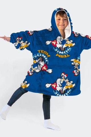 Poncho à capuche 7-14 ans Sonic - Bleu
