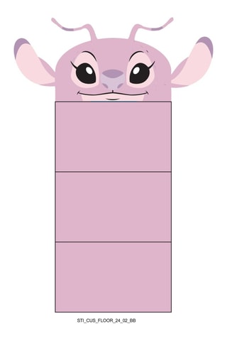 Coussin 3D Stitch Lilo et Stich Disney - Lilas - 58 x 137 cm