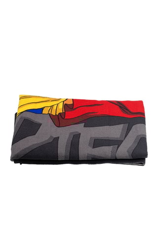 Serviette de plage Monkey D. Luffy One Piece - Gris et rouge - 70 x 140 cm
