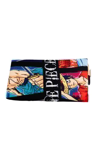 Serviette de plage One Piece - Noir et bleu - 70 x 140 cm