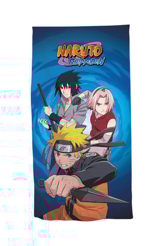 Serviette de plage Naruto - Bleu et orange - 70 x 140 cm