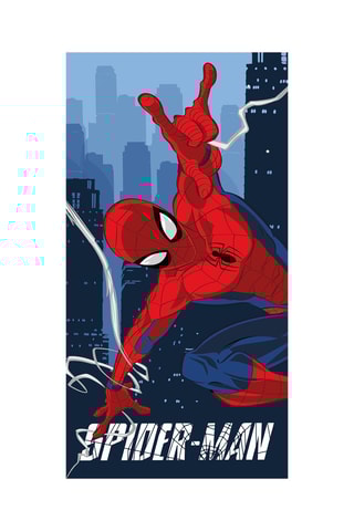 Serviette de plage Spider-Man Avengers Marvel - Rouge et bleu - 70 x 140 cm