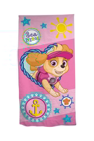 Toalha de praia Skye Patrulha Pata - Rosa e azul - 70 x 140 cm