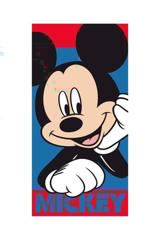Serviette de plage Mickey Disney - Bleu et rouge - 70 x 140 cm