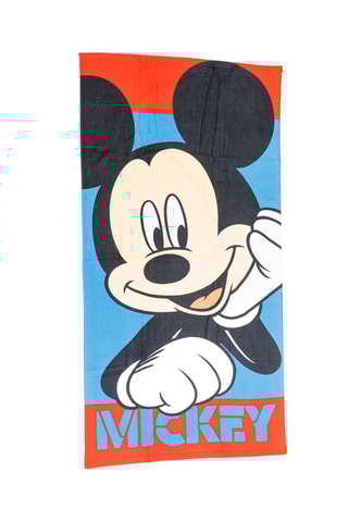 Serviette de plage Mickey Disney - Bleu et rouge - 70 x 140 cm