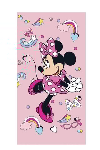 Serviette de plage Minnie Disney - Rose - 70 x 140 cm
