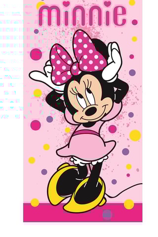 Serviette de plage Minnie Disney - Rose - 70 x 140 cm