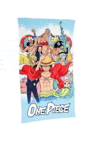 Serviette de plage One Piece - Bleu et rouge - 70 x 140 cm