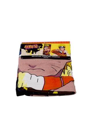 Serviette de plage Naruto - Noir et orange - 70 x 140 cm