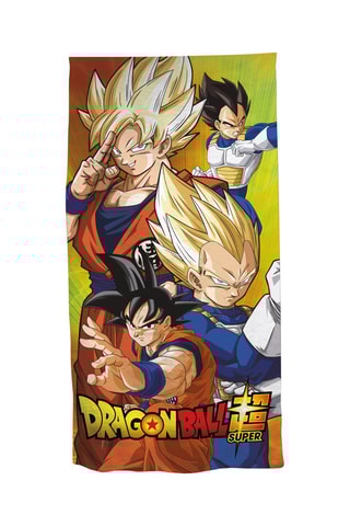 Serviette de plage Dragon Ball Super - Bleu et jaune - 70 x 140 cm