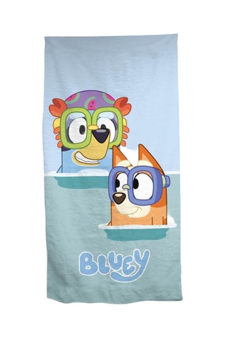 Drap de douche Bluey - Bleu - 70 x 140 cm