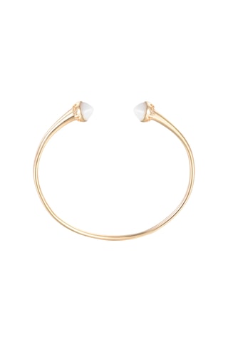 Open Armband - Zilver en Parelmoer