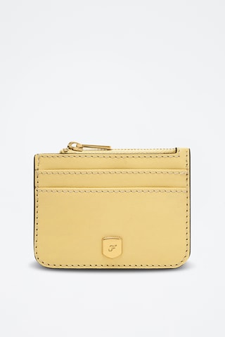 Leren Pasjeshouder - Geel