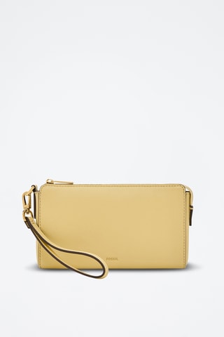 Leren Clutch - Lichtgeel