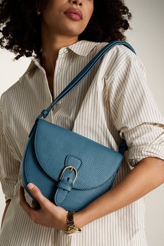 Leren Schoudertas - Rood Blauw