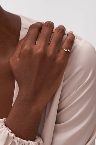 Ring - Goudkleurig en Wit