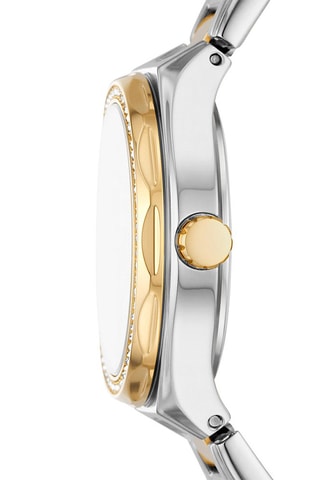 Stalen Quartz Horloge Eevie Goudkleurig en Zilverkleurig