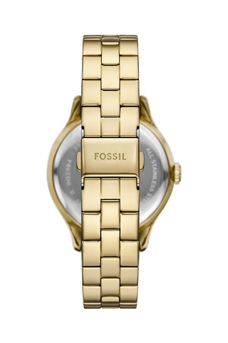 Stalen Quartz Horloge - Goudkleurig en Wit