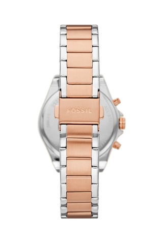 Stalen Quartz Horloge Modern Courier - Chronograaf - Zilverkleurig Roségoudkleurig
