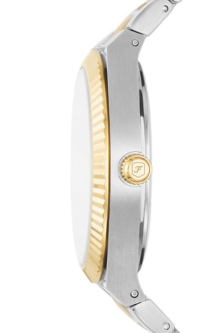 Stalen Quartz Horloge - Zilverkleurig en Goudkleurig