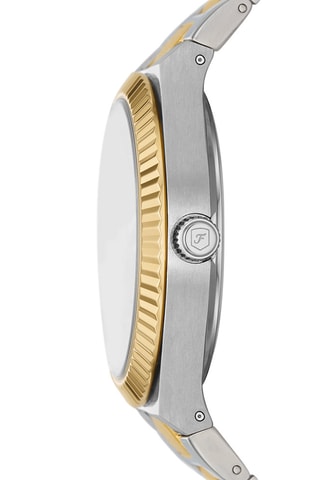 Stalen Quartz Horloge - Goudkleurig en Zilverkleurig