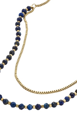 Ketting - Goudkleurig en Marineblauw