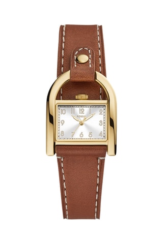 Leren Quartz Horloge - Bruin en Goudkleurig