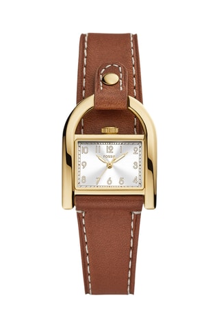 Leren Quartz Horloge - Bruin en Goudkleurig