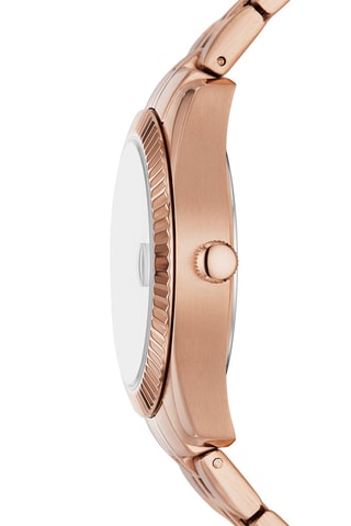 Roestvrijstalen Quartz Horloge - Roségoudkleurig en bruin