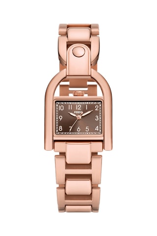 Roestvrijstalen Quartz Horloge - Roségoudkleurig en bruin
