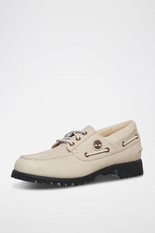 Leren Bootschoenen - Lichtbeige