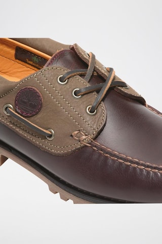 Chaussures bateau en cuir - Bordeaux