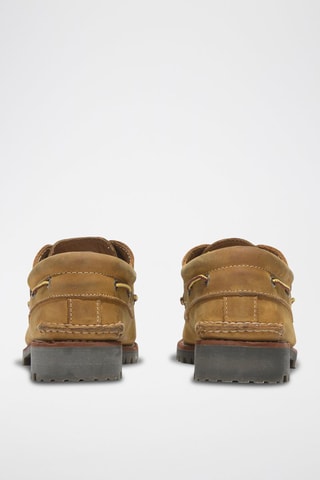 Chaussures bateau en cuir - Marron clair