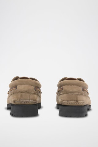 Chaussures bateau en nubuck - Beige