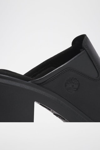 Leren Clogs met Hak - Zwart