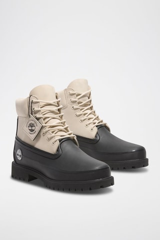 Boots en nubuck - Noir et écru