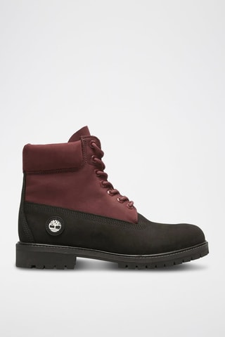 Boots en cuir - Noir et bordeaux