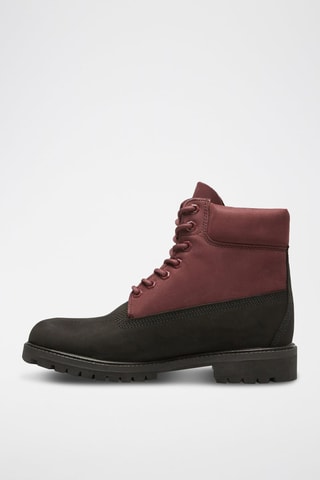 Boots en cuir - Noir et bordeaux