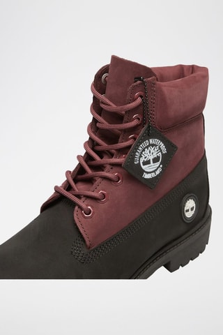 Boots en cuir - Noir et bordeaux