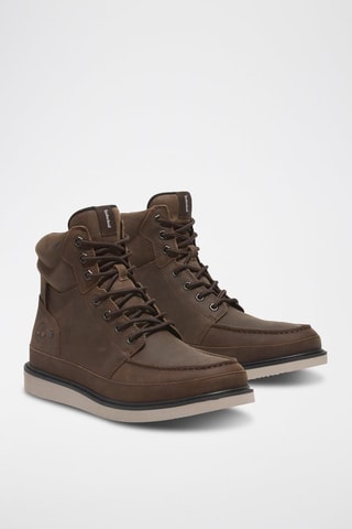 Boots en cuir - Marron foncé