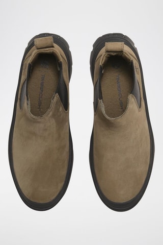 Nubuck Chelsea Boots - Olijfgroen