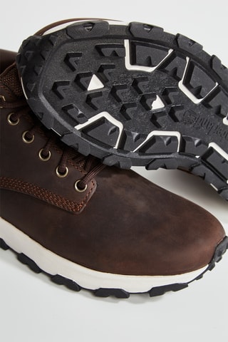 Hoge Leren Sneakers - Donkerbruin