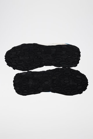 Kalfsleren Sneakers Tour - Wit en lichtblauw 