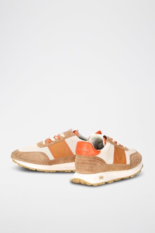 Kalfsleren Sneakers Tour - Beige en Wit