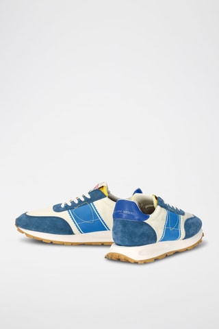 Leren Sneakers Tour - Blauw en wit