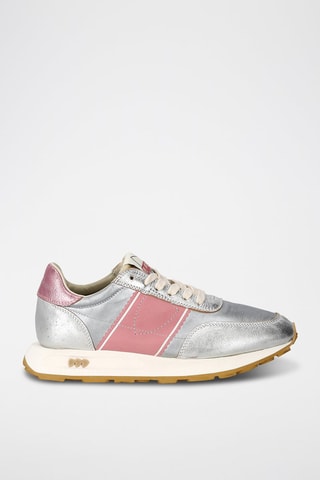 Geitenleren Sneakers Tour - Grijs en Roze 